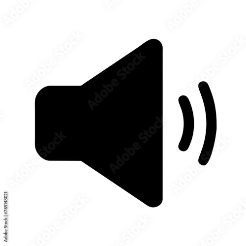 Speaker volume icon vector graphic element symbol illustration on a Transparent Background