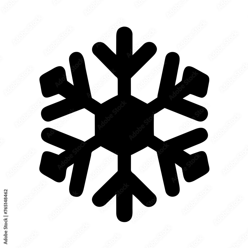 Snowflake vector icon illustration on a Transparent Background Snowflake vector icon illustration on a Transparent Background