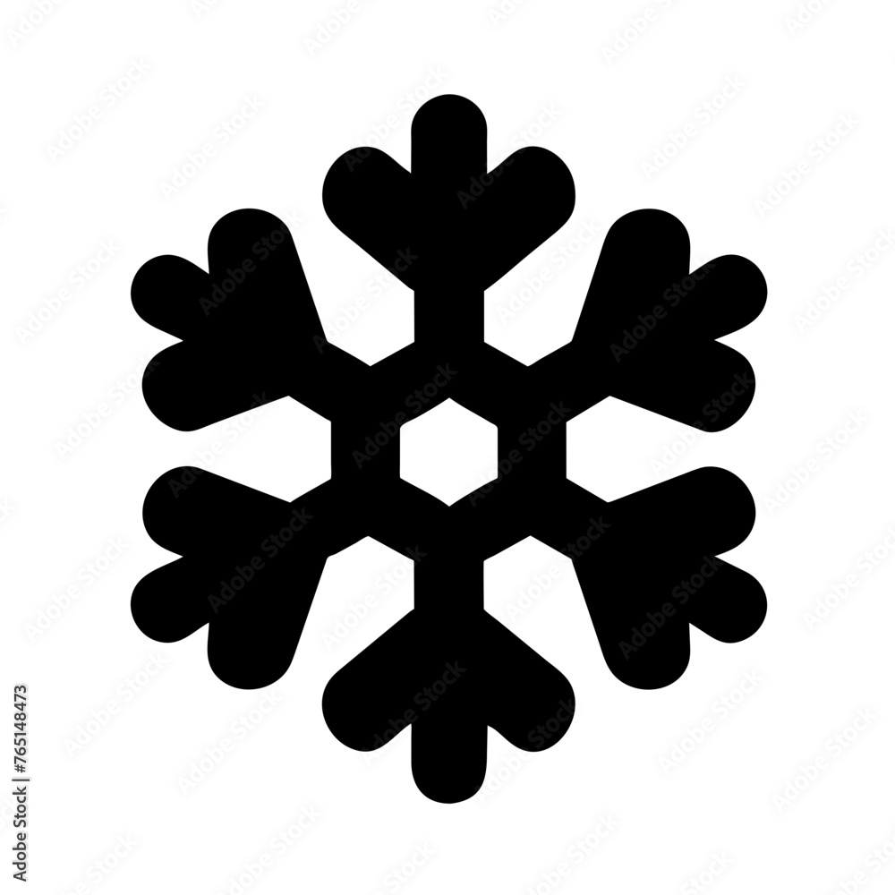 Snowflake vector icon illustration on a Transparent Background Snowflake vector icon illustration on a Transparent Background