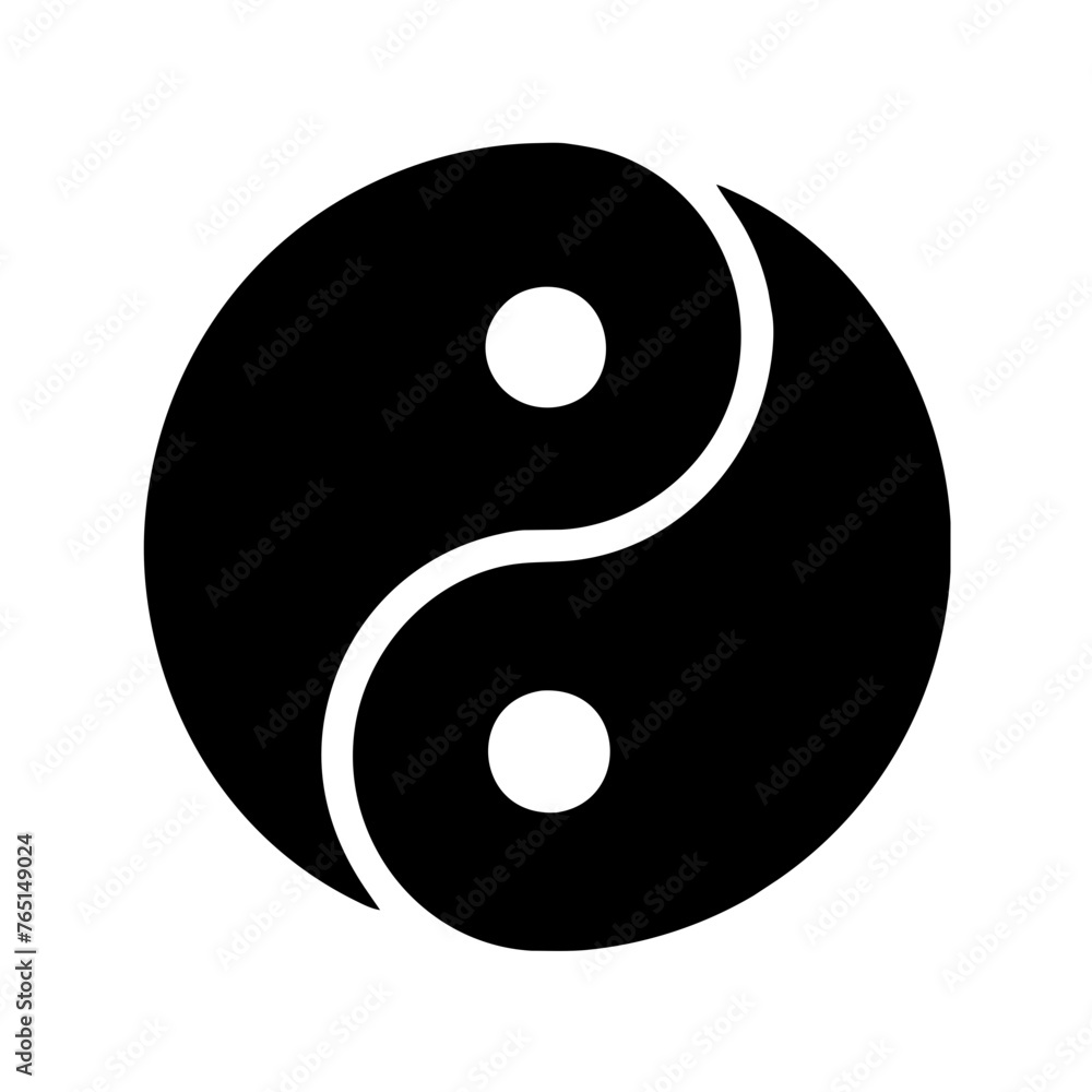 Yin Yang icon vector graphic element symbol illustration on a Transparent Background Yin Yang icon vector graphic element symbol illustration on a Transparent Background