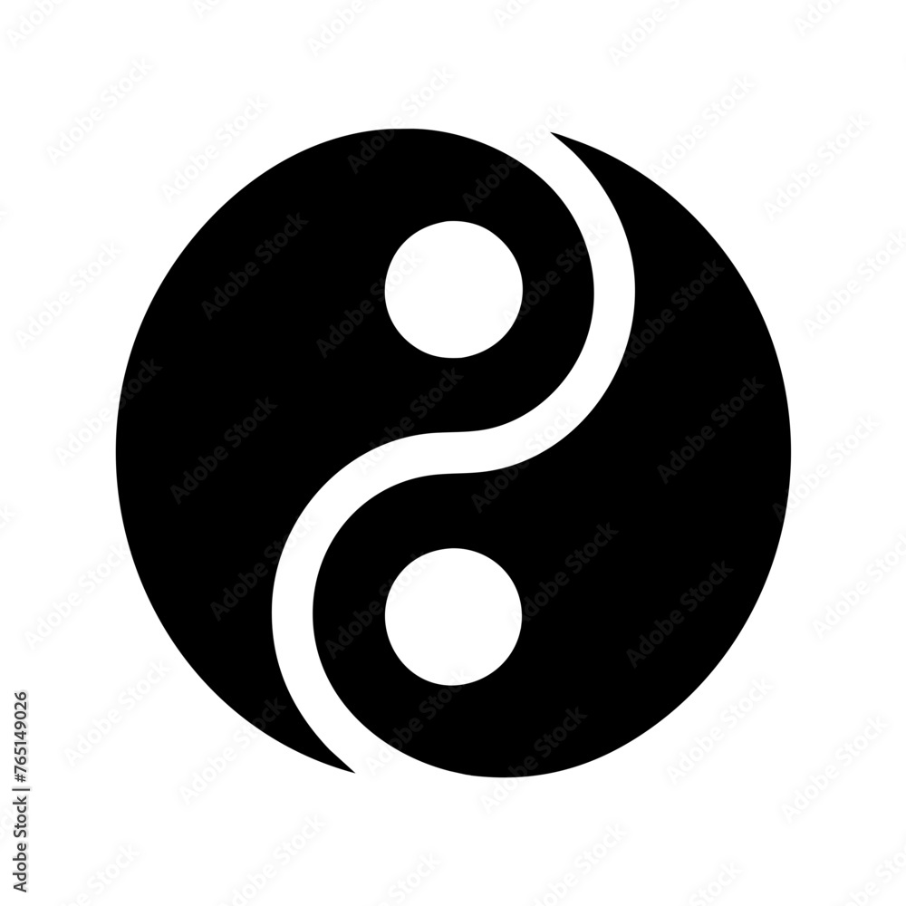 Yin Yang icon vector graphic element symbol illustration on a Transparent Background Yin Yang icon vector graphic element symbol illustration on a Transparent Background