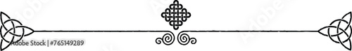 Elegant Celtic Header Graphic - Spiral, Triquetra, Diamond Knot