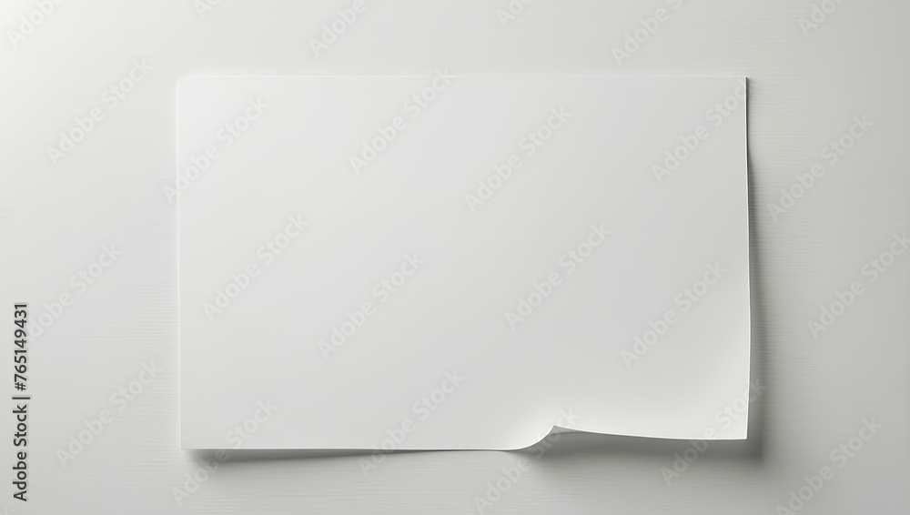 blank sheet of paper on white background, copy space, space for text and design blank sheet of paper on white background, copy space, space for text and design