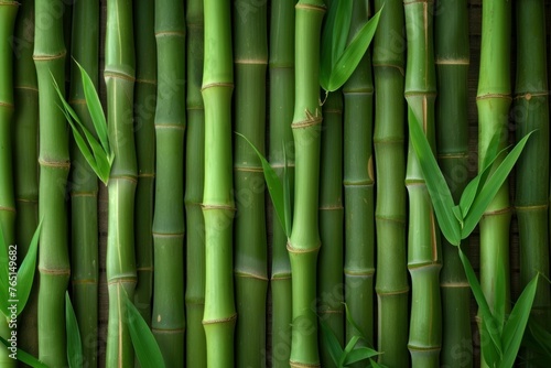 Natural Bamboo background. Forest zen jungle. Generate Ai