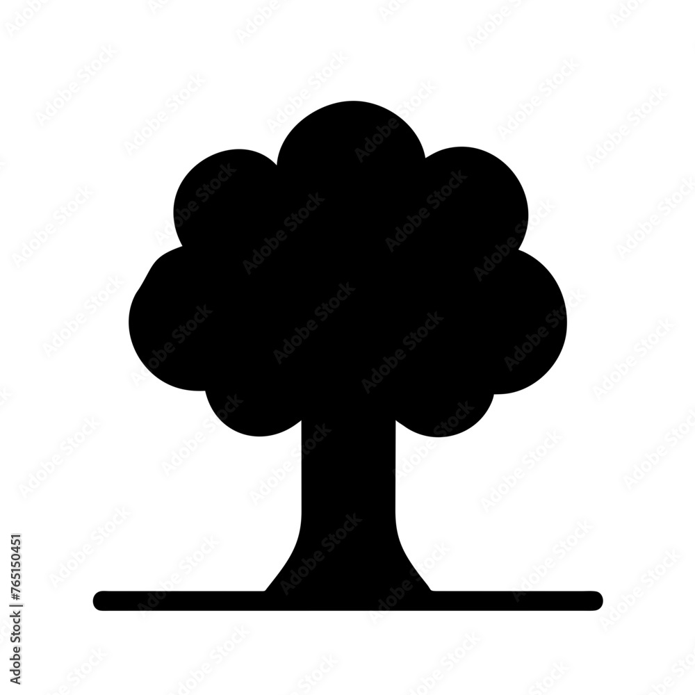 Tree vector icon illustration on a Transparent Background