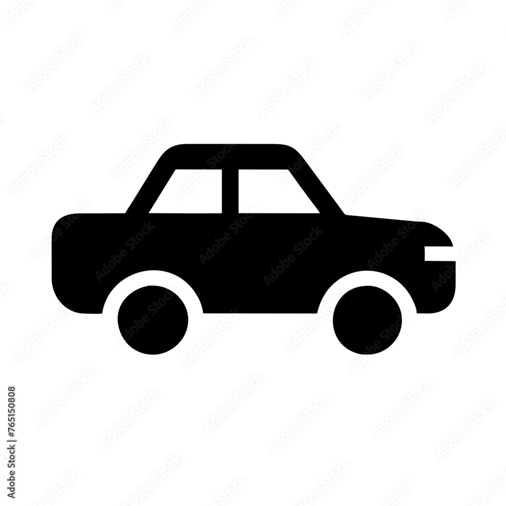 Fototapeta premium Car icon vector symbol illustration on a Transparent Background