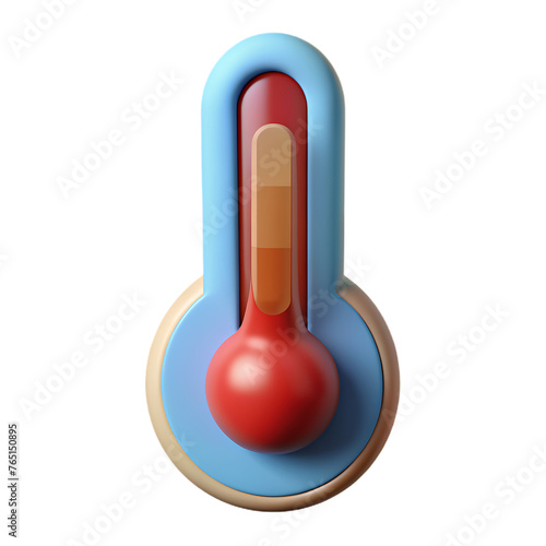 3d thermometers hot and cold