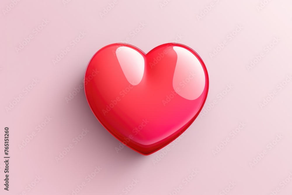 A heart-shaped object on a vibrant pink background