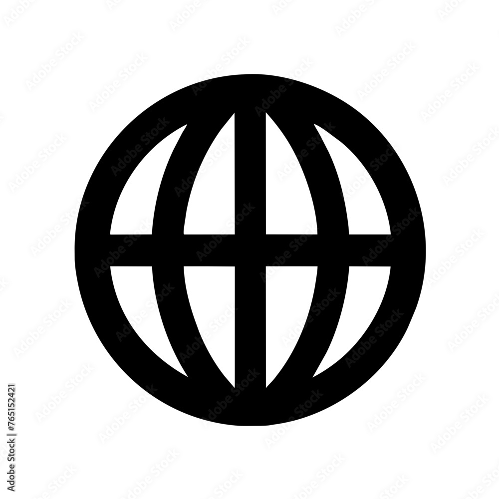 Earth globe icon on a Transparent Background Earth globe icon on a Transparent Background