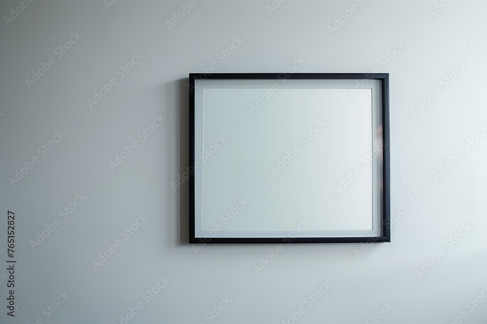 Blank frame on a white wall background Blank frame on a white wall background