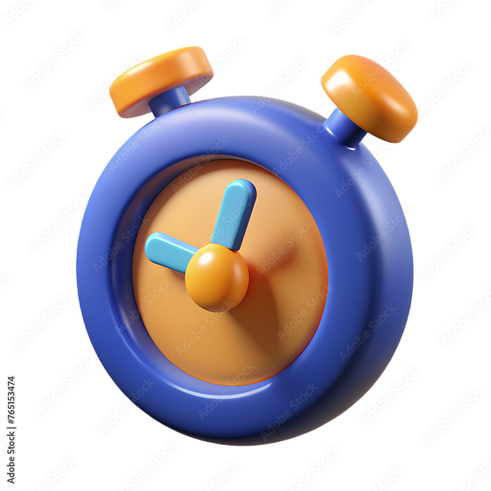 stopwatch countdown timer 3d rendering illustration