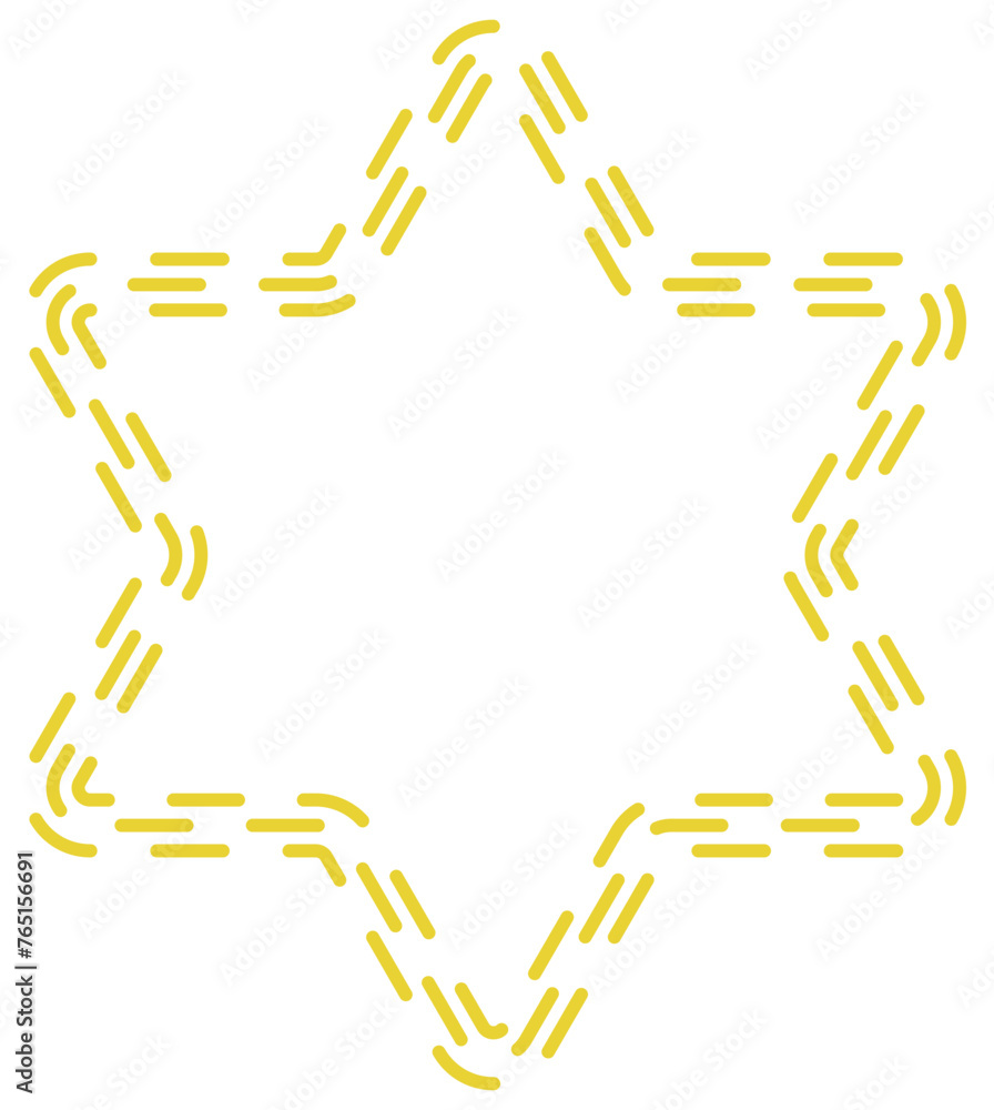 Fototapeta premium Star dashed line. Vector illustration.