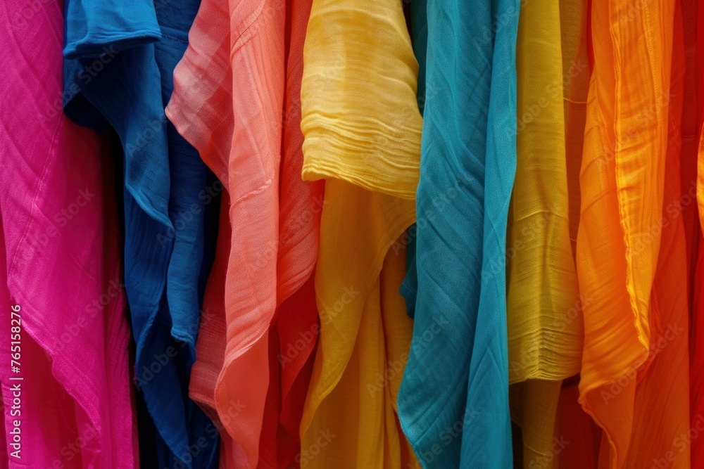 Basin colorful clothes. Bubbles laundry. Generate Ai