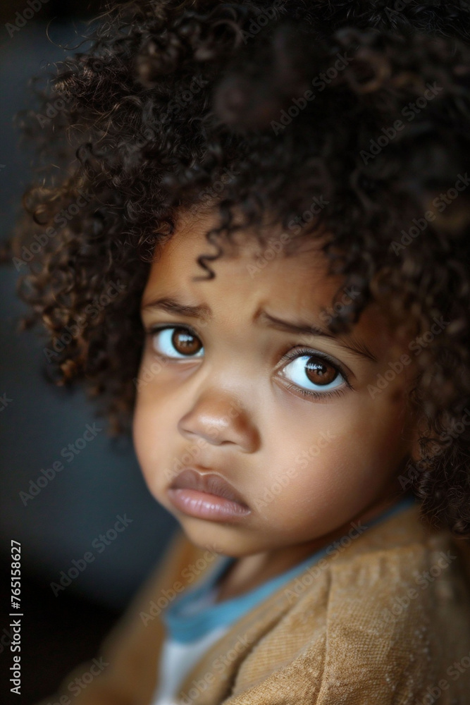 child with a poignant, sad or annoyed expression, used for themes of emotional well-being in youth, importance of mental health awareness, understanding childhood experiences. child with a poignant, sad or annoyed expression, used for themes of emotional well-being in youth, importance of mental health awareness, understanding childhood experiences.