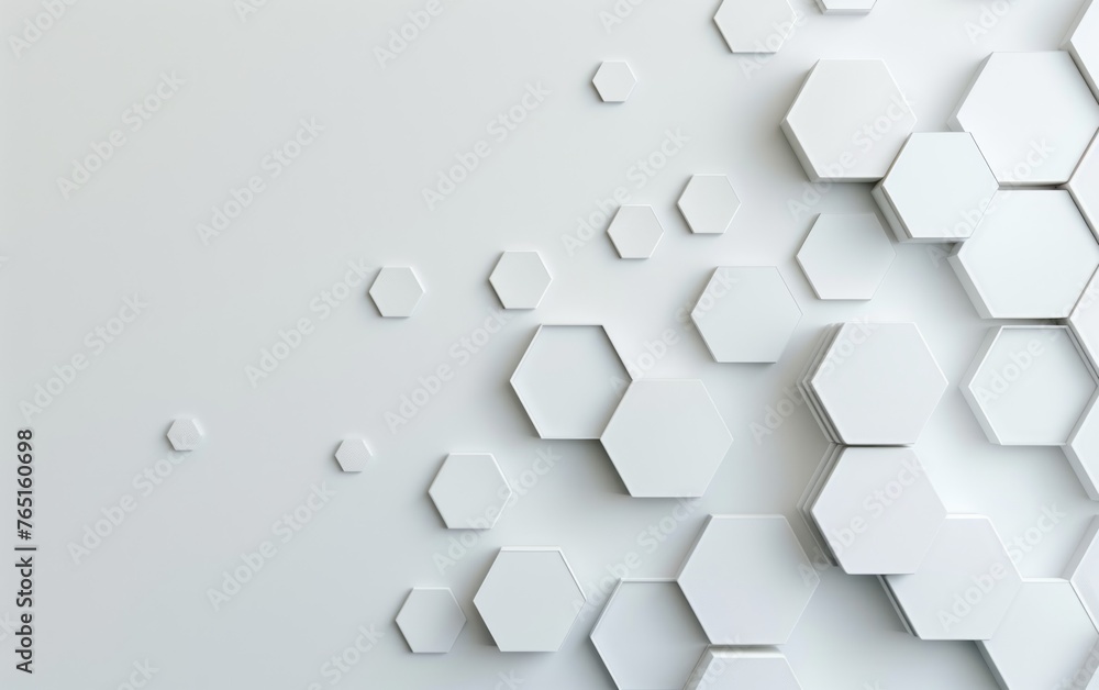 A minimalistic background with an array of interconnected hexagons, symbolizing the concept of global network and connectivity Generative AI A minimalistic background with an array of interconnected hexagons, symbolizing the concept of global network and connectivity Generative AI