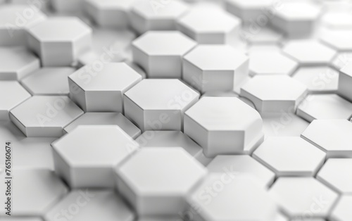 A minimalistic background with an array of interconnected hexagons  symbolizing the concept of global network and connectivity Generative AI