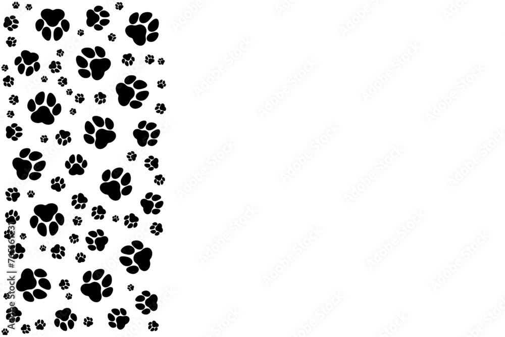 animal paw design with copy space