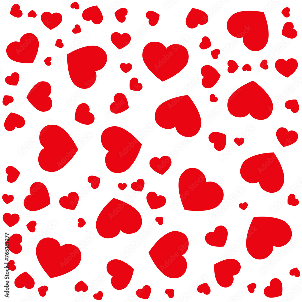 pattern of red hearts on white background pattern of red hearts on white background