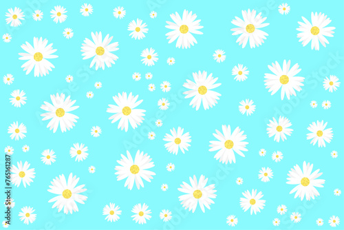 floral pattern on blue background