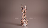  Rose glitter bunny, with 