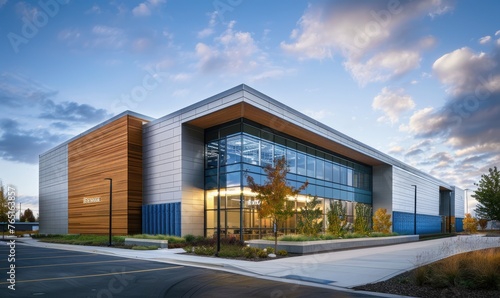 Modern data center building photo