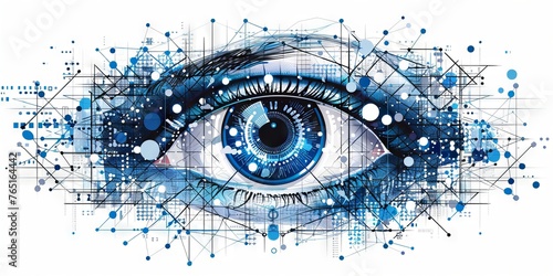 A human eye with cybernetic enhancements, demonstrating AI technology.
Concept: Innovative technologies in medicine and cybernetics, a breakthrough in improving and treating vision