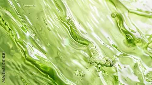 Close up view of a vibrant green liquid  perfect for science and laboratory concepts