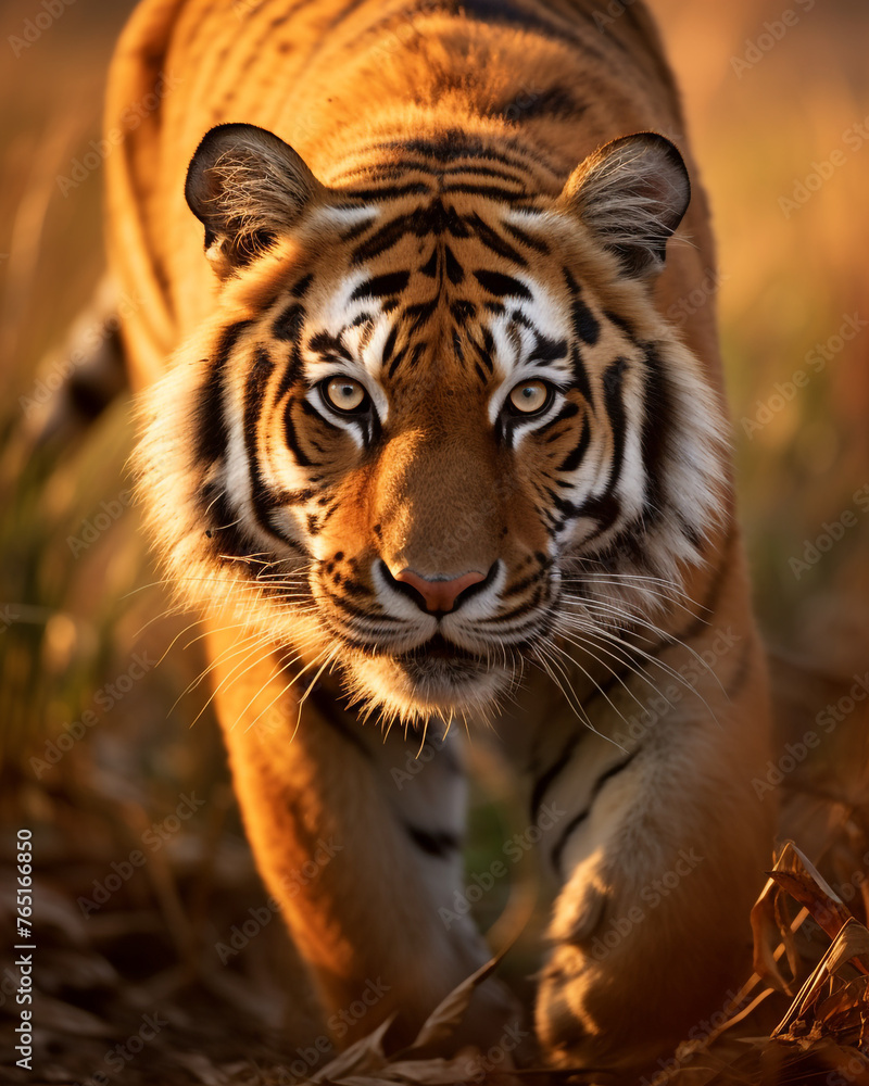 Fototapeta premium Wildlife photography, tiger сreated with Generative Ai