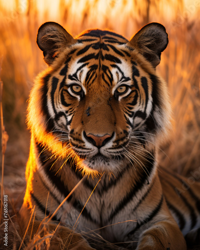 Wildlife photography, tiger сreated with Generative Ai