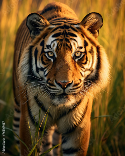 Wildlife photography, tiger сreated with Generative Ai