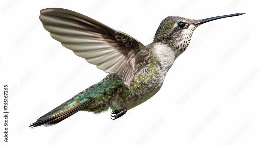 Fototapeta premium A stunning image of a hummingbird in flight. Perfect for nature and wildlife projects