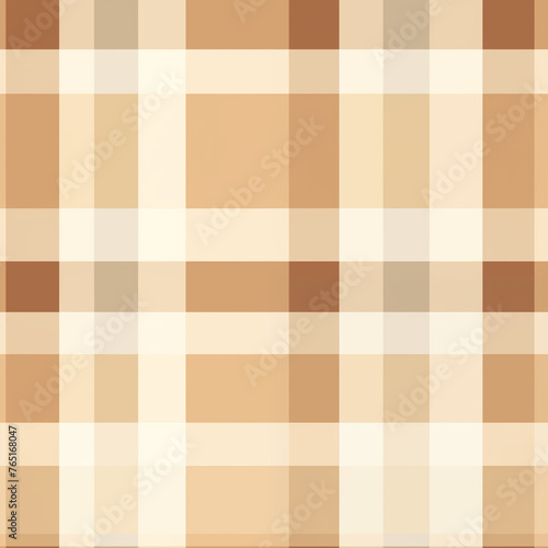 Seamless & repeating pattern of A plaid in shades of tan and white and orange