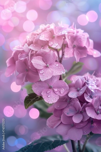 Close up shot of flowers with water droplets, perfect for nature-themed designs