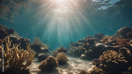 Corals Marine Reef. Underwater Sea  Life. photo