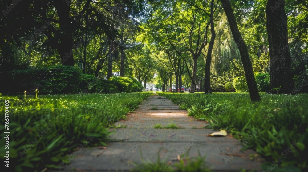 hallway of a beautiful park generative ai hallway of a beautiful park generative ai