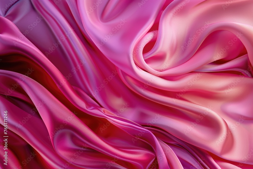 Obraz premium Close up view of pink fabric, suitable for backgrounds
