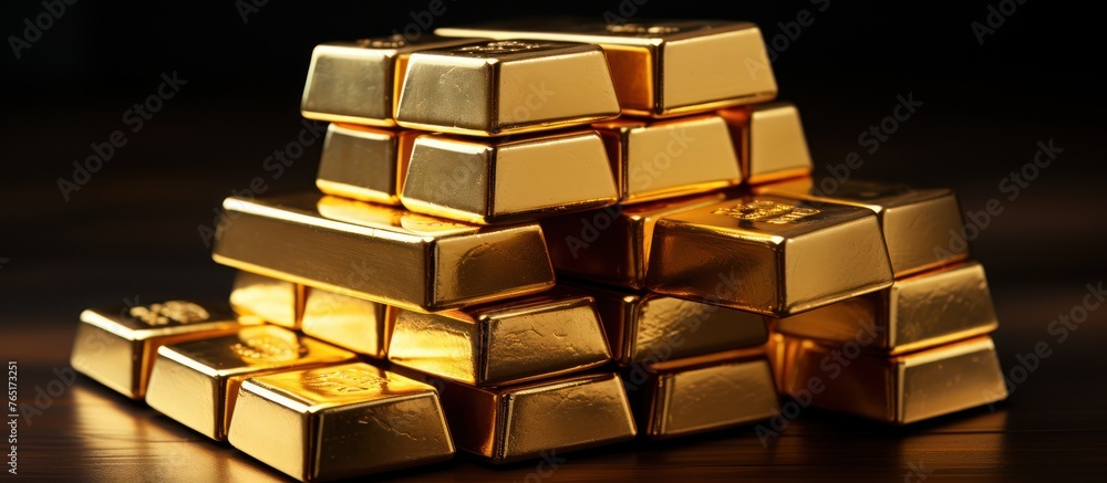 gold bars isolated white background, 3D Rendering gold bars isolated white background, 3D Rendering