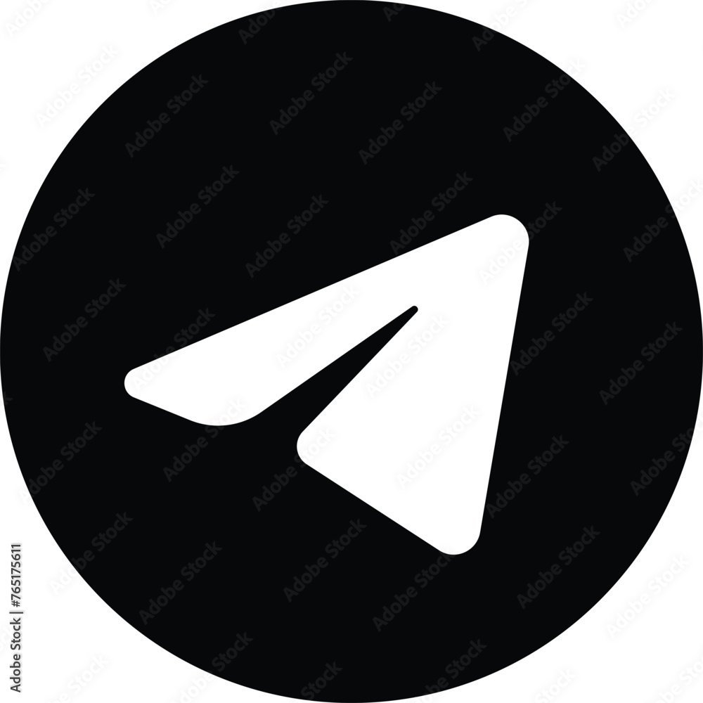 Telegram icon. Social media editorial flat vector isolated on ...