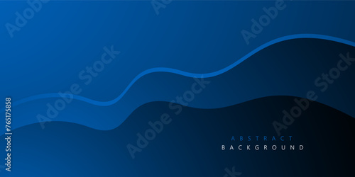 Blue wave layer luxury modern background with space for text and message. concept design
