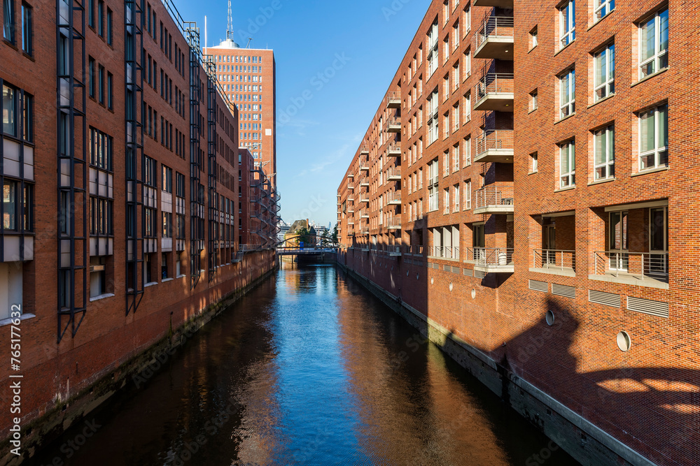 The former warehouse district Speicherstadt in Hamburg