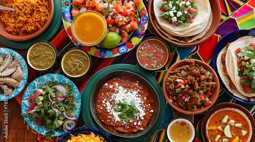 plates in the market. Cinco de Mayo food