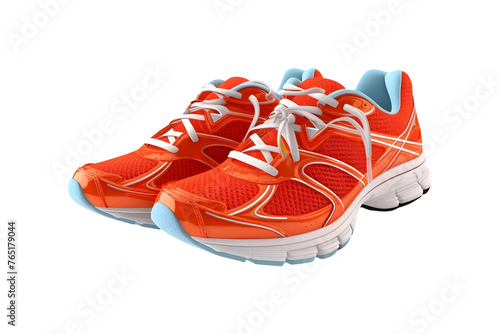 Athletic trainers running sneaker shoes pair (PNG) isolated on transparent background