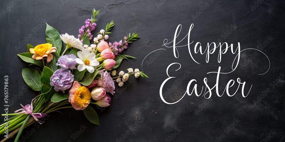 Happy Easter background, Easter, Easter Flowers, Spring, Easter eggs, holiday, Easter, Easter Flowers, Spring, Easter eggs, holiday, greeting card, easter, holiday, blackboard