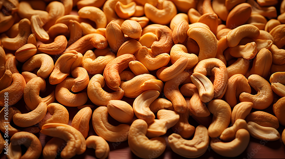 Food photography, fresh cashew nuts seamless background Food photography, fresh cashew nuts seamless background