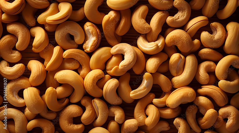 Food photography, fresh cashew nuts seamless background Food photography, fresh cashew nuts seamless background