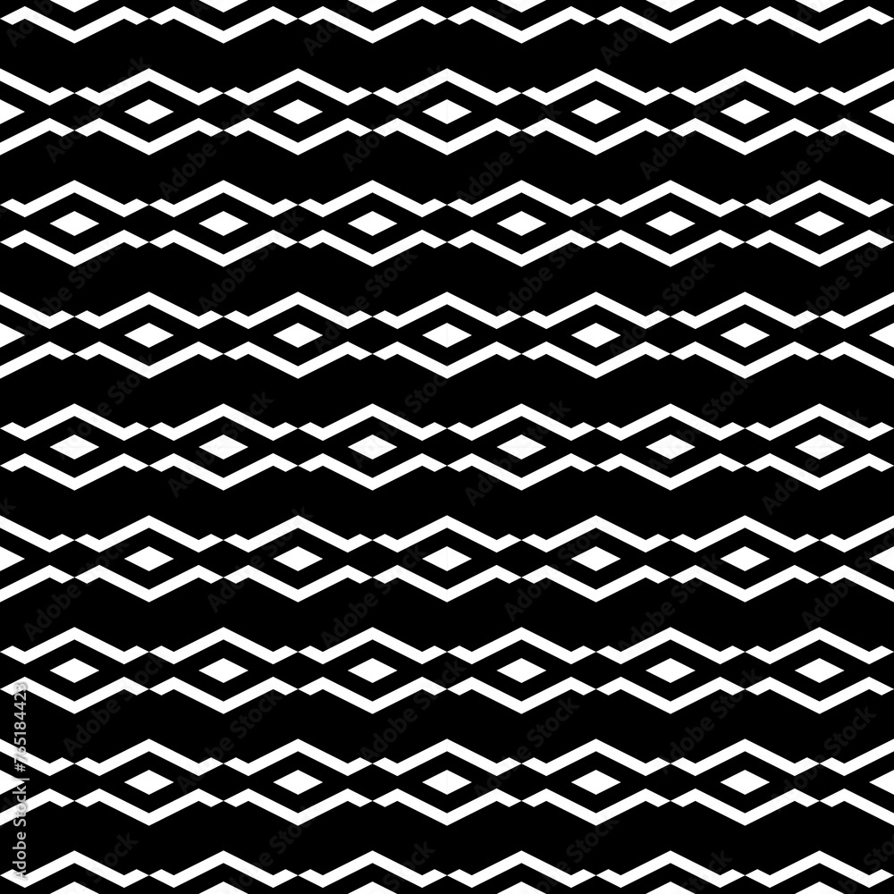 Seamless pattern. Folk background. Curves, diamonds ornament. Figures, rhombuses backdrop. Geometric wallpaper. Ethnic motif. Digital paper, textile print, web design, abstract illustration. Vector Seamless pattern. Folk background. Curves, diamonds ornament. Figures, rhombuses backdrop. Geometric wallpaper. Ethnic motif. Digital paper, textile print, web design, abstract illustration. Vector