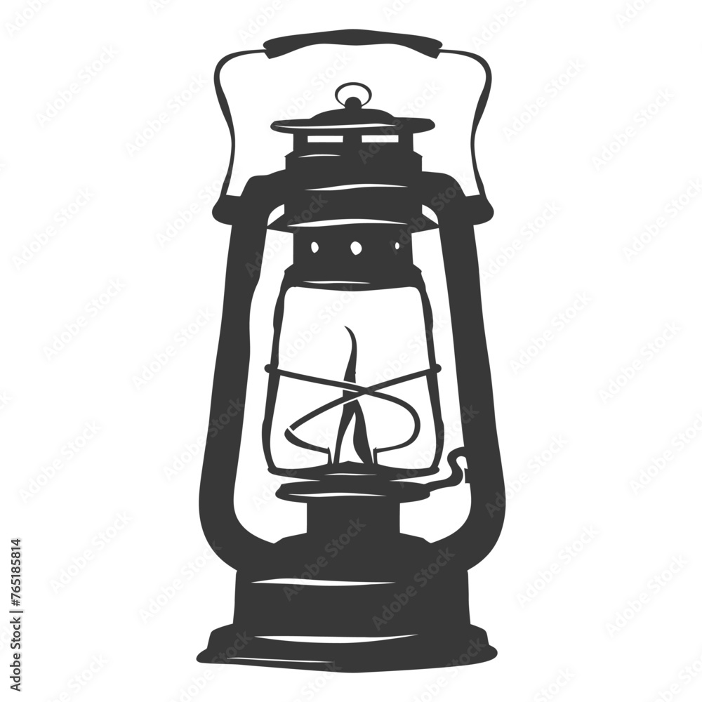 Silhouette old unique lantern black color only Silhouette old unique lantern black color only
