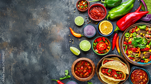Mexican Food Extravaganza: Captivating Cinco de Mayo Cuisine, Traditional Tacos, Enriching Enchiladas, and Flavoursome Fajitas, a Feast of Authentic Mexican Delights. 
