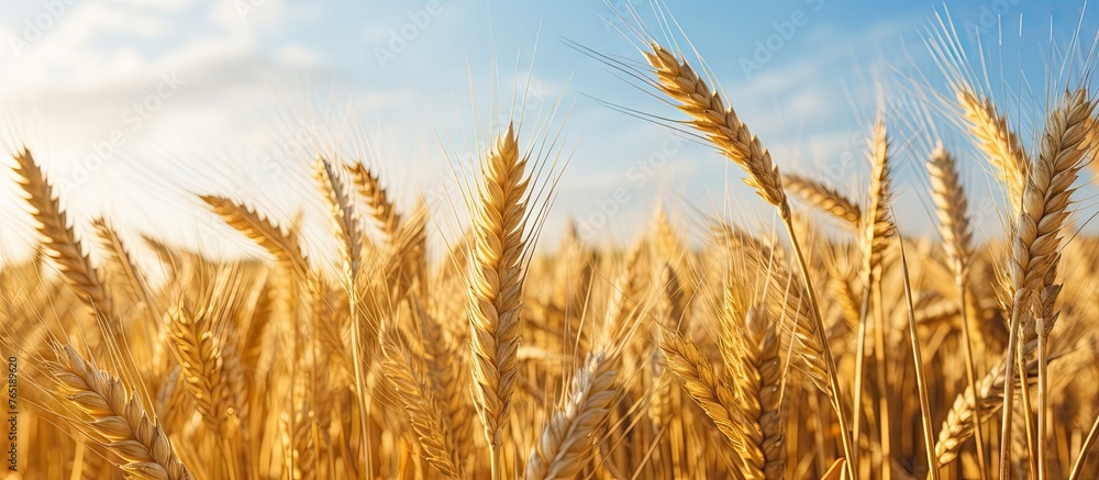 Fototapeta premium Mature wheat field ready for harvesting