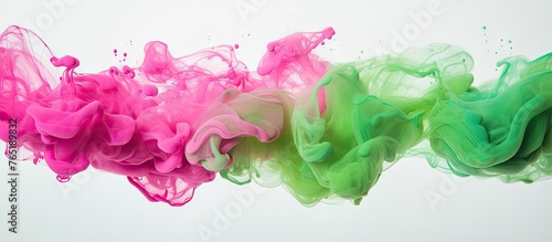 Colorful liquid splashing in the air © Ilgun